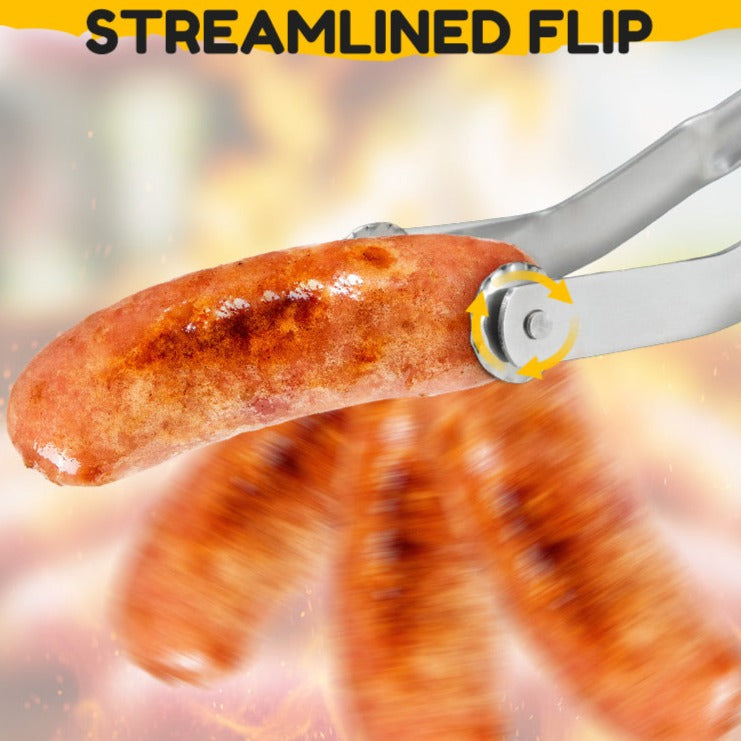 SizzleFlip™ | BBQ Saucisse Drehzange