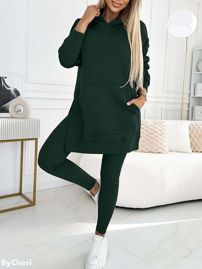 50% RABATT TEMPORÄR | Fiorella™ | Schicker Kapuzenpulli & Leggings 2-teiliges Set