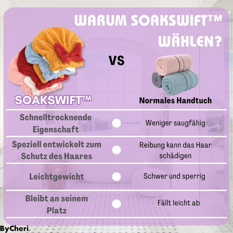 SoakSwift™  | Trocknen Sie Ihre Haare schnell in nur wenigen Minuten!