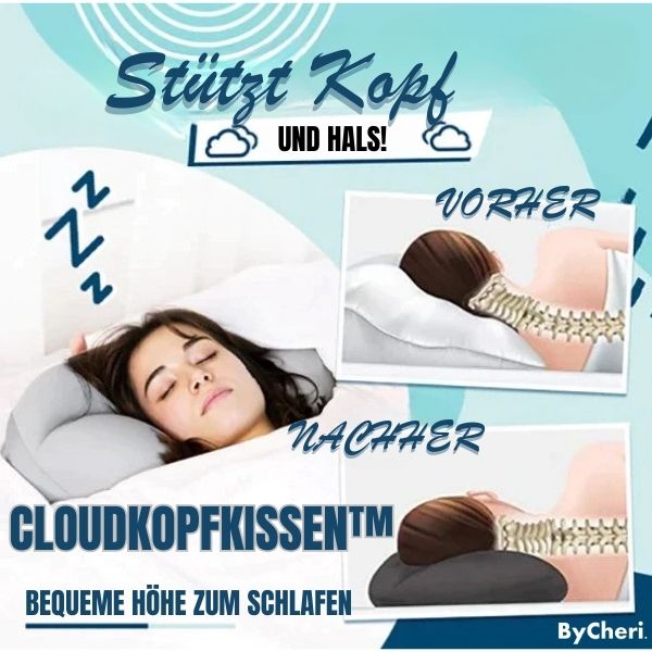 CloudKopfkissen™ | Immer in der Richtigen Und Bequemen Position Schlafen! | 50% RABATT NUR TEMPORÄR - ByCheri