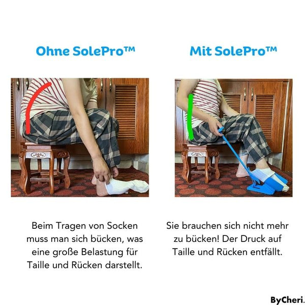 SolePro™- Ziehen Sie sich an, ohne sich zu bücken oder zu verdrehen!