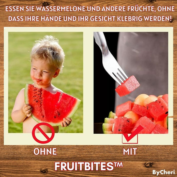 1+1 GRATIS  | FruitBites™ -Erleben Sie die aufregende Art, Ihre Wassermelone und Früchte zu schneiden!