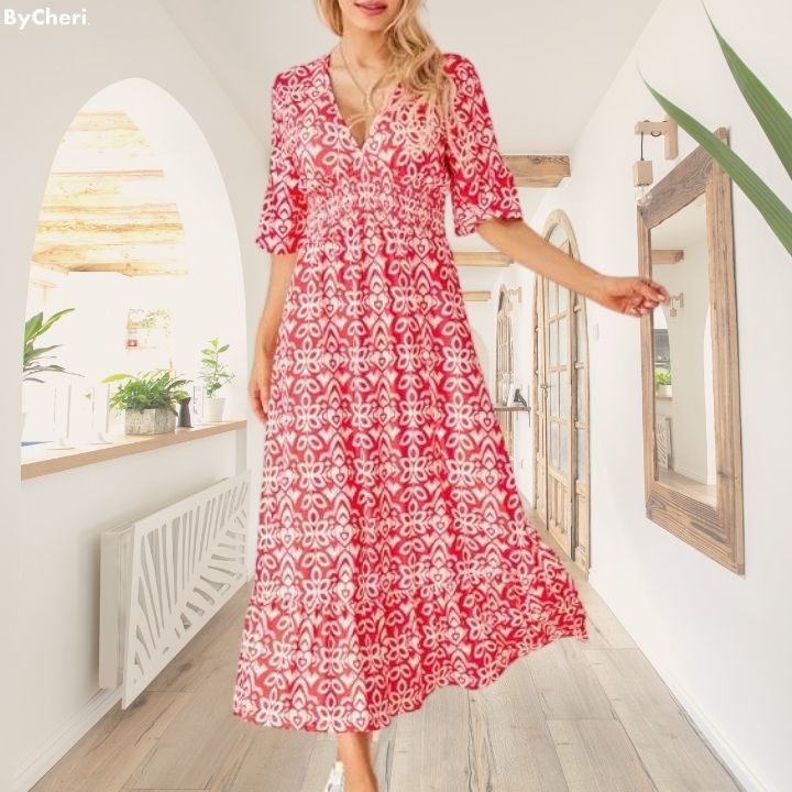 Rosanna™ NEW EDITION | Classic Floral V-Ausschnitt Kleid | 50% RABATT TEMPORÄR