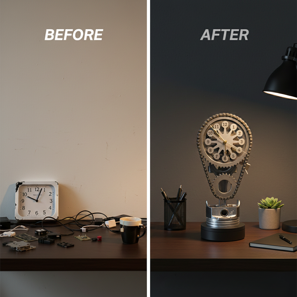 50% RABATT TEMPORÄR | TimeForge™ | Drehende Metall-Zahnraduhr