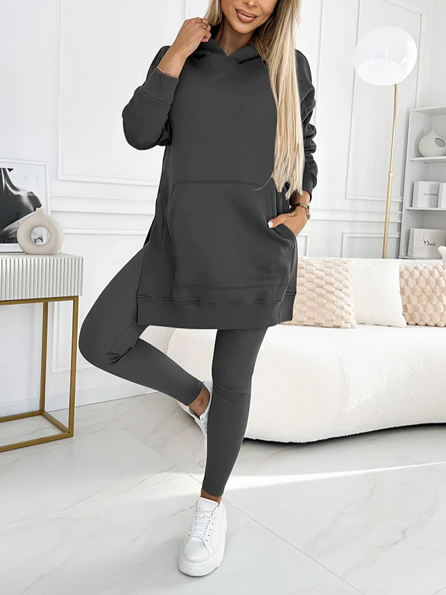 50% RABATT TEMPORÄR | Fiorella™ | Schicker Kapuzenpulli & Leggings 2-teiliges Set