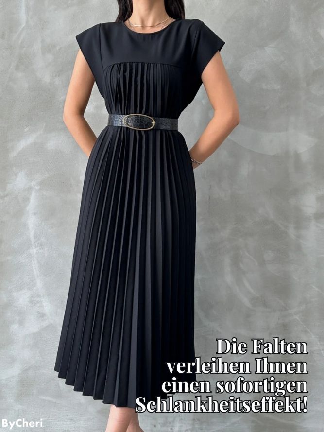 Carmela™ | Ärmelloses, plissiertes, einfarbiges Kleid |  50% RABATT TEMPORÄR