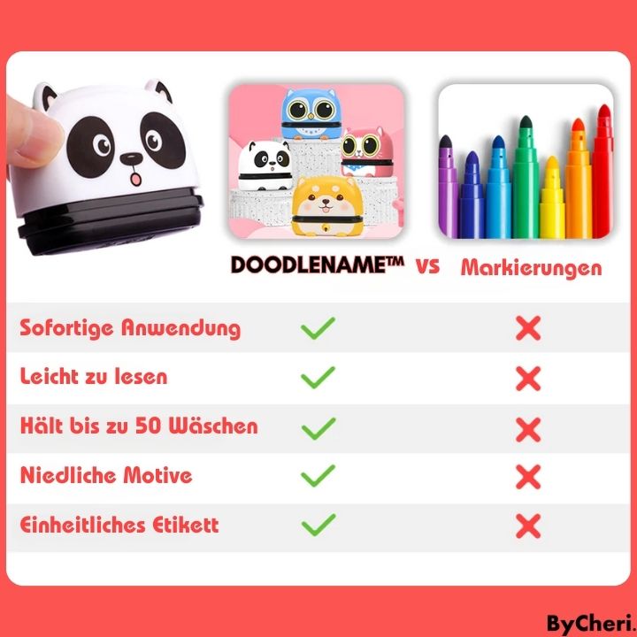 DoodleName™ - Müheloses Etikettieren in weniger als 3 Sekunden!