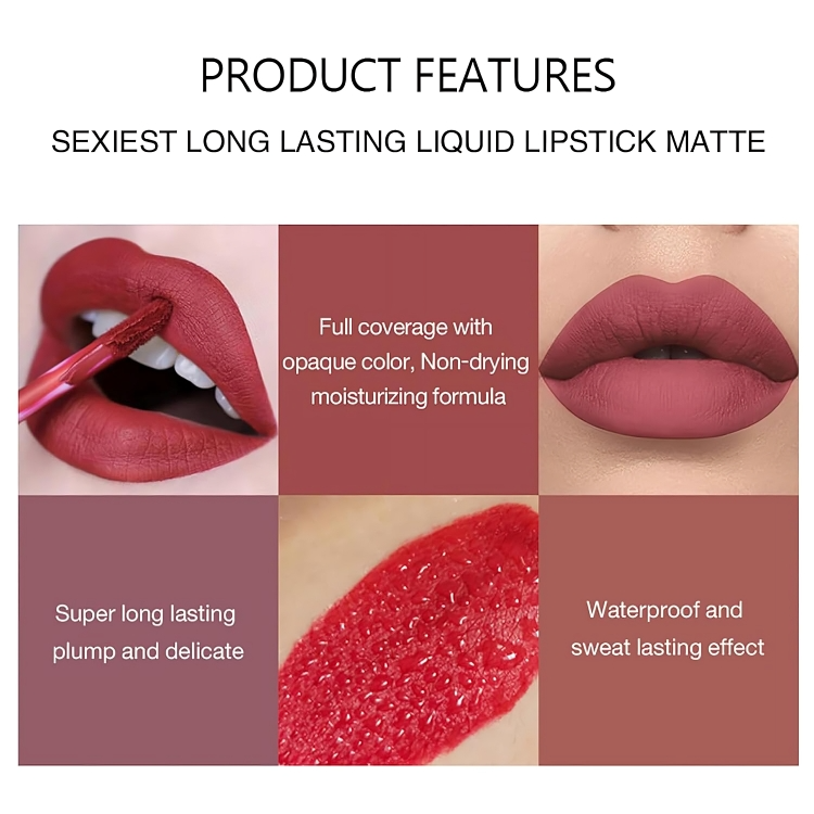 50% RABATT TEMPORÄR | VelvetKiss™ | Matte Flüssig-Lippenstift-Kit