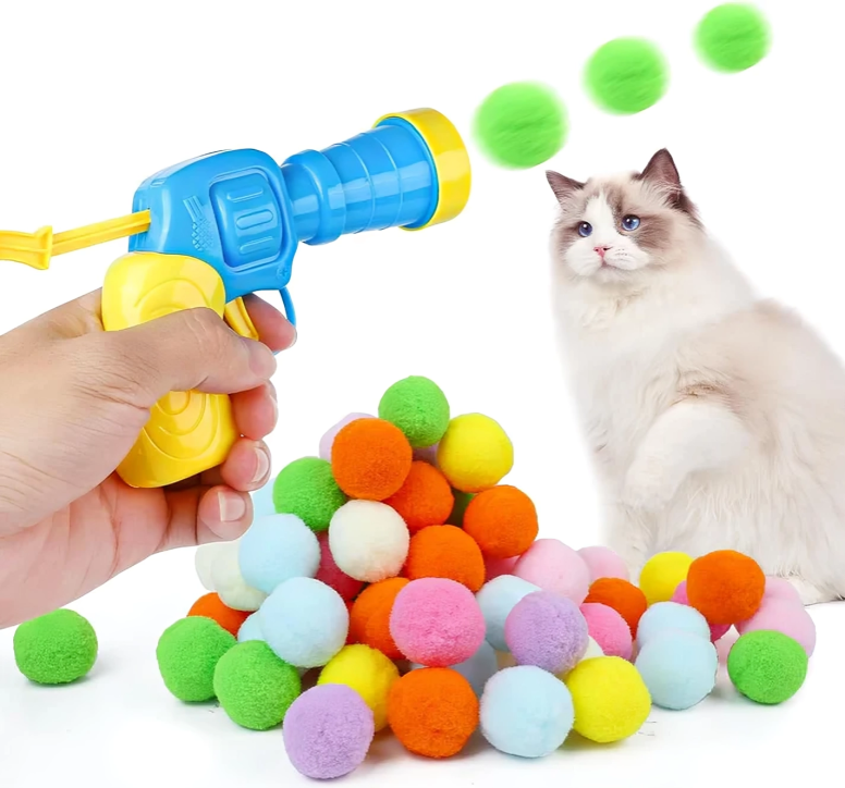 WhiskerLauncher™ | Katzenspielzeug Ballwurfpistole