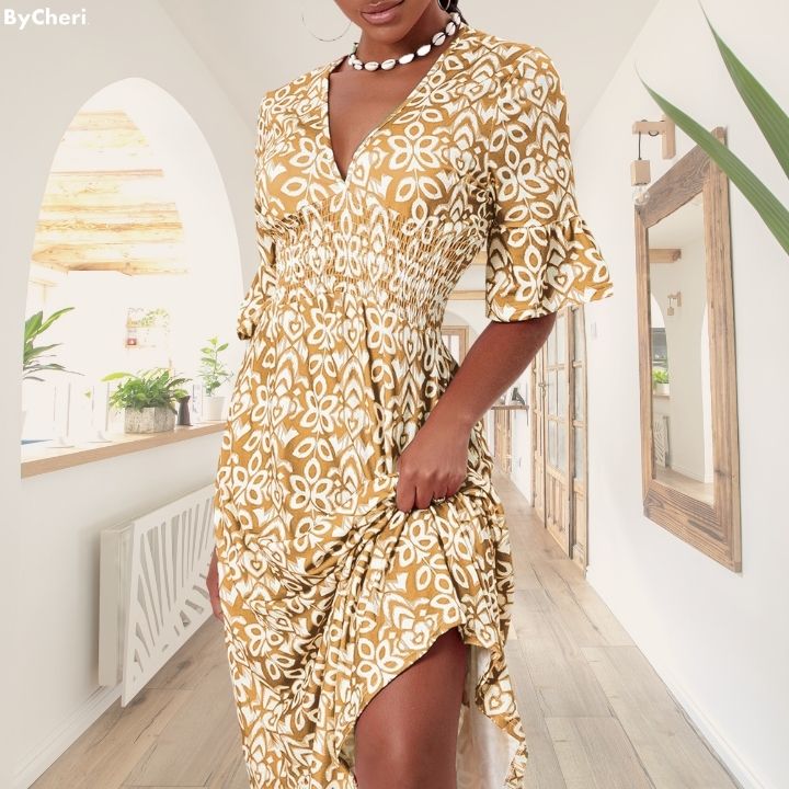 Rosanna™ NEW EDITION | Classic Floral V-Ausschnitt Kleid | 50% RABATT TEMPORÄR