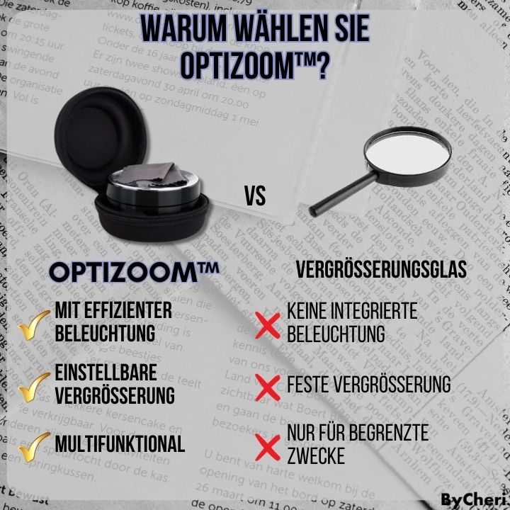 OptiZoom™ - Lesen Sie auch die kleinsten Details!