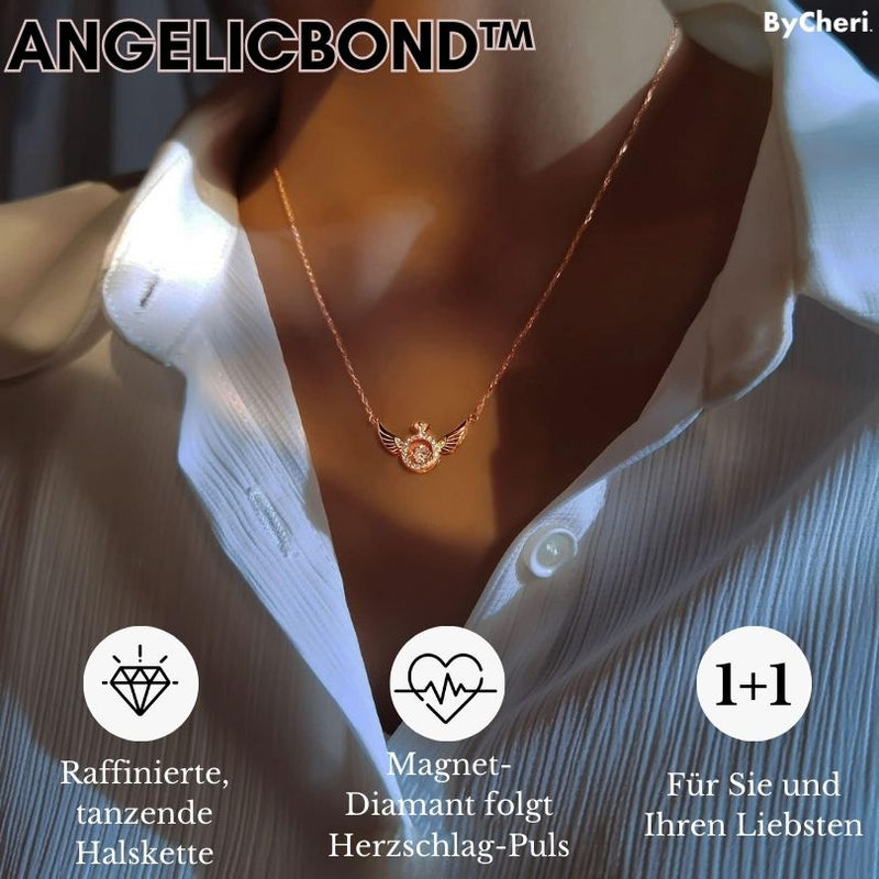 AngelicBond™ | 2-in-1 Magnetisches Herz & Engelsflügel Halskette