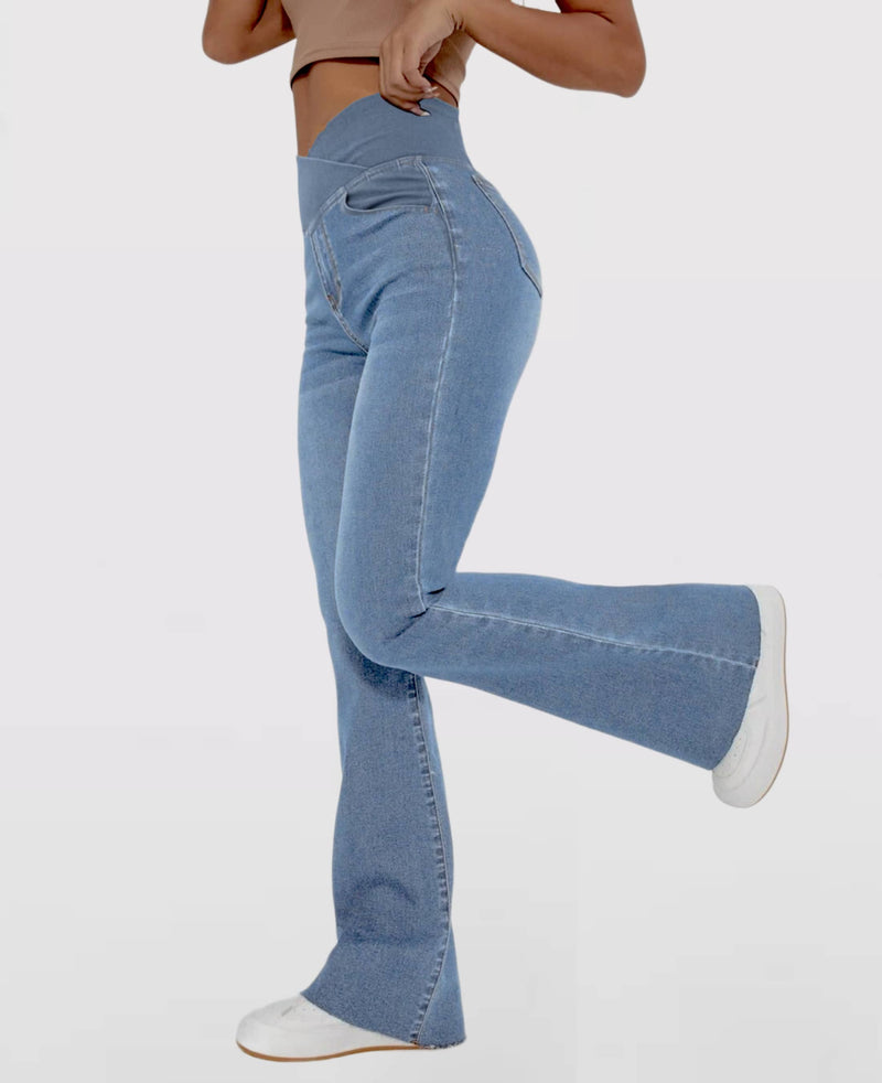 Beatrice™ | Hochgeschnittene Crossover-Jeans