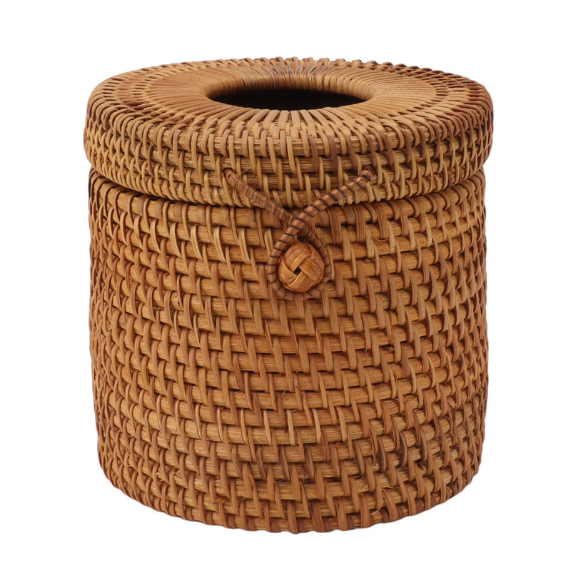 RusticBox™ | Handgefertigte Rattan-Taschentuchbox