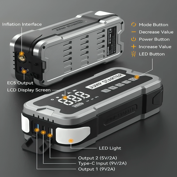 VoltStart™ | 4-in-1 tragbare Starthilfe