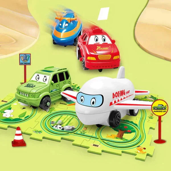 50% RABATT TEMPORÄR | TrackTastic™ | Kinder-Puzzle-Auto-Schienen-Set