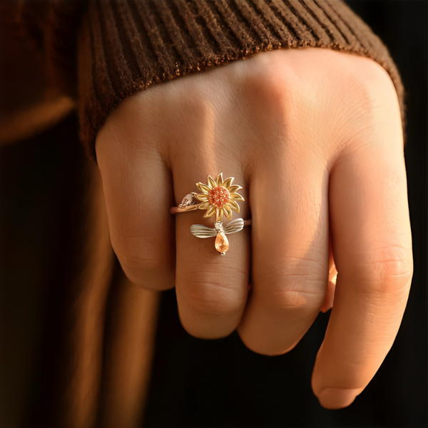 CalmingBloom™ | Sonnenblume rotierender Anti-Angst-Ring