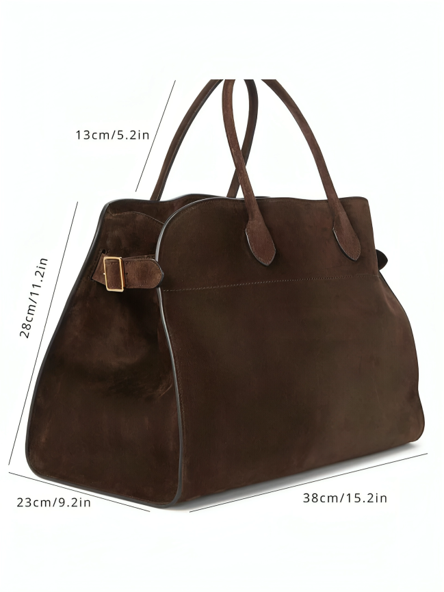 Velora™ | Tote Tasche aus Wildleder mit großem Volumen