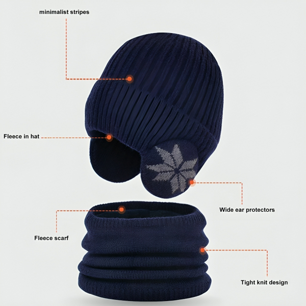 WinterShield™ | Winter Beanie-Schal-Set