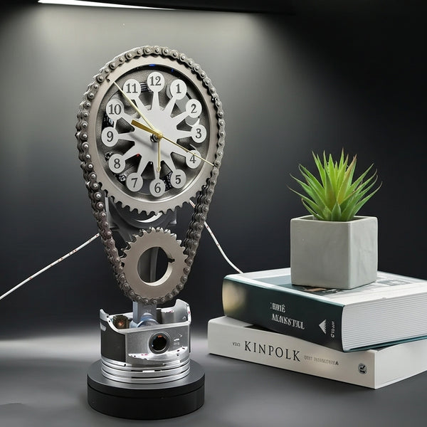 50% RABATT TEMPORÄR | TimeForge™ | Drehende Metall-Zahnraduhr