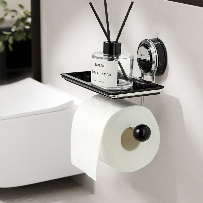 StickNRoll™ | Bohrfreier Saugnapf-Toilettenpapierhalter