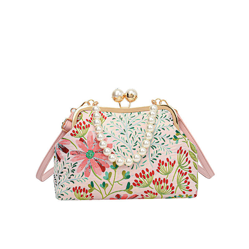 FleurLuxe™ | Vintage Blume Stickerei Handtasche