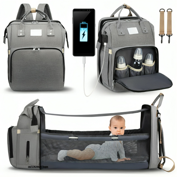 CribPack™ | Tragen Sie alles, was Ihr Baby braucht - und auch ein Bett!