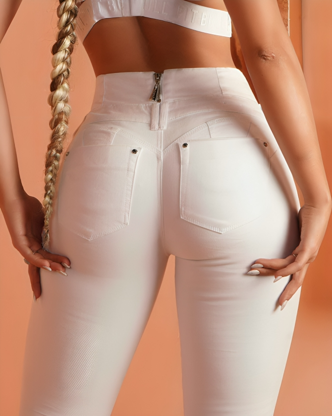 50% RABATT TEMPORÄR | Amaris™ | Skinny-Jeans mit hoher Taille und Reißverschluss hinten