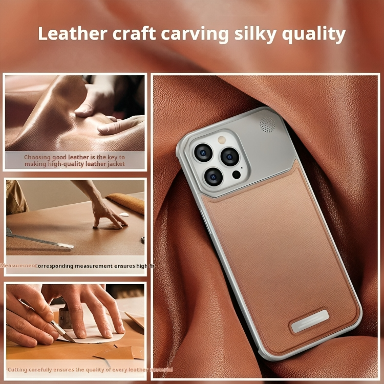 LuxeCase™ | Stylische Leder- und Aluminium- Handytasche