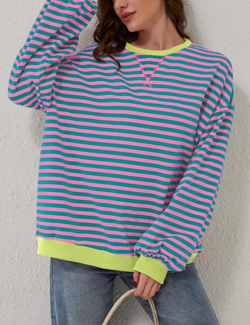 Zinnia™ | Oversize Streifen Pullover