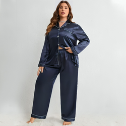 Aurelia™ | Luxuriöses Satin-Pyjama-Set in Übergröße