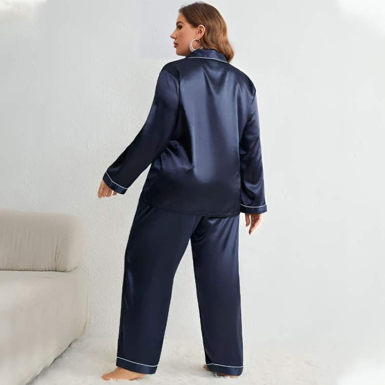 Aurelia™ | Luxuriöses Satin-Pyjama-Set in Übergröße