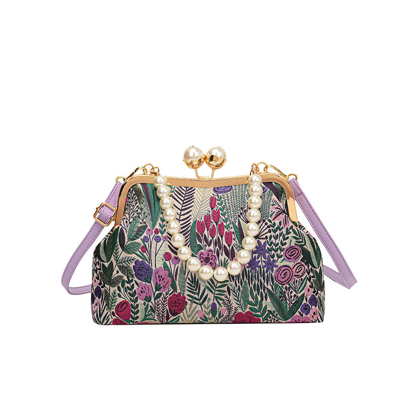 FleurLuxe™ | Vintage Blume Stickerei Handtasche