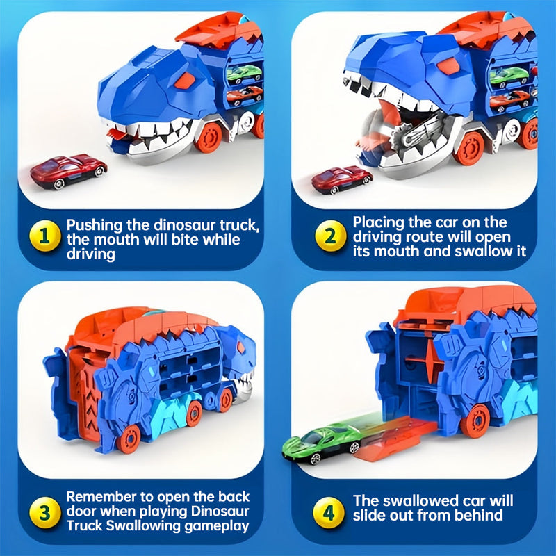 50% RABATT TEMPORÄR | RacerRex™ | Dinosaurier- Transport-LKW mit klappbarer Rutsche