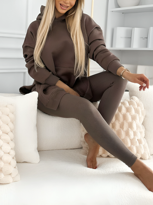 50% RABATT TEMPORÄR | Fiorella™ | Schicker Kapuzenpulli & Leggings 2-teiliges Set