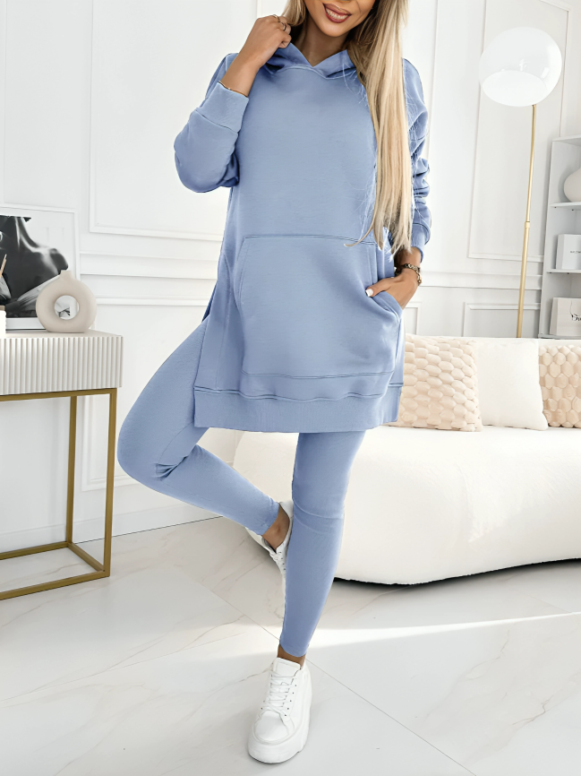 50% RABATT TEMPORÄR | Fiorella™ | Schicker Kapuzenpulli & Leggings 2-teiliges Set