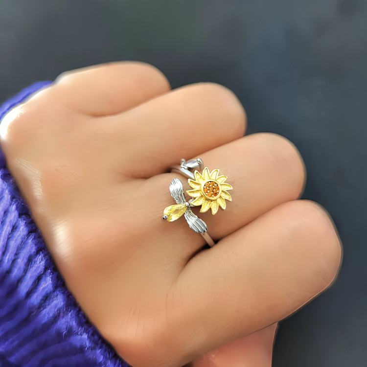 CalmingBloom™ | Sonnenblume rotierender Anti-Angst-Ring