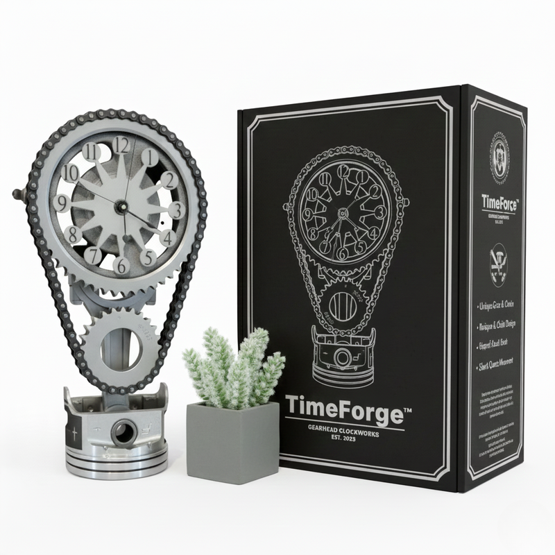 50% RABATT TEMPORÄR | TimeForge™ | Drehende Metall-Zahnraduhr