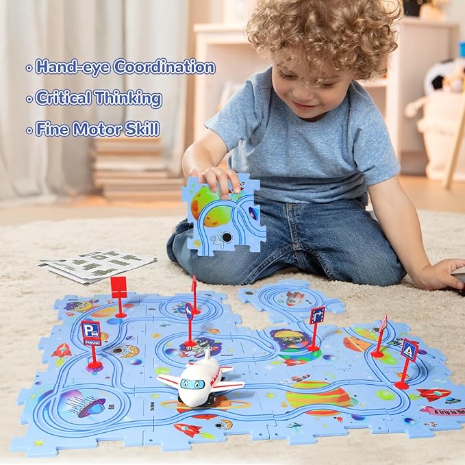 50% RABATT TEMPORÄR | TrackTastic™ | Kinder-Puzzle-Auto-Schienen-Set