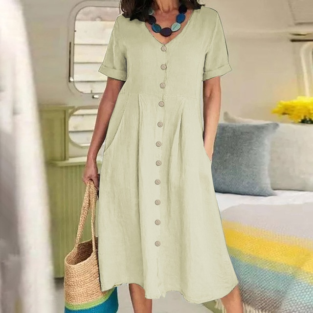 Samantha™ - Ridekjole med V-hals for kvinner - ByCheri