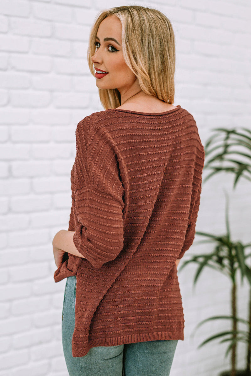 Abby™ Relaxed Fit Pullover mit Seitenschlitz - ByCheri