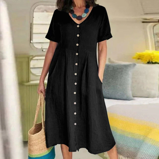 Samantha™ - Ridekjole med V-hals for kvinner - ByCheri