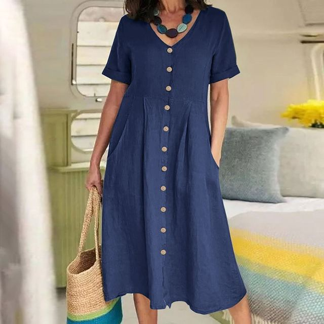 Samantha™ - Ridekjole med V-hals for kvinner - ByCheri