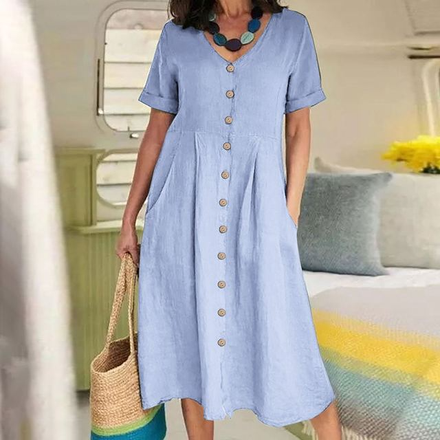 Samantha™ - Ridekjole med V-hals for kvinner - ByCheri