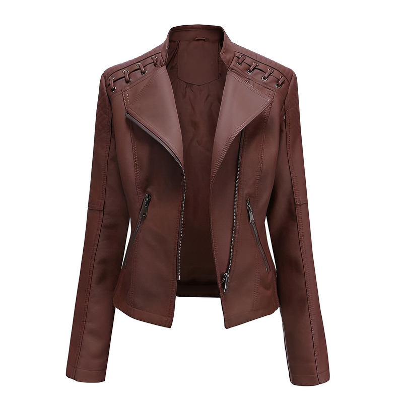 SOFIA™ - Elegance Embodied Lederjacke - ByCheri