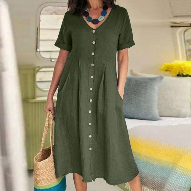 Samantha™ - Ridekjole med V-hals for kvinner - ByCheri