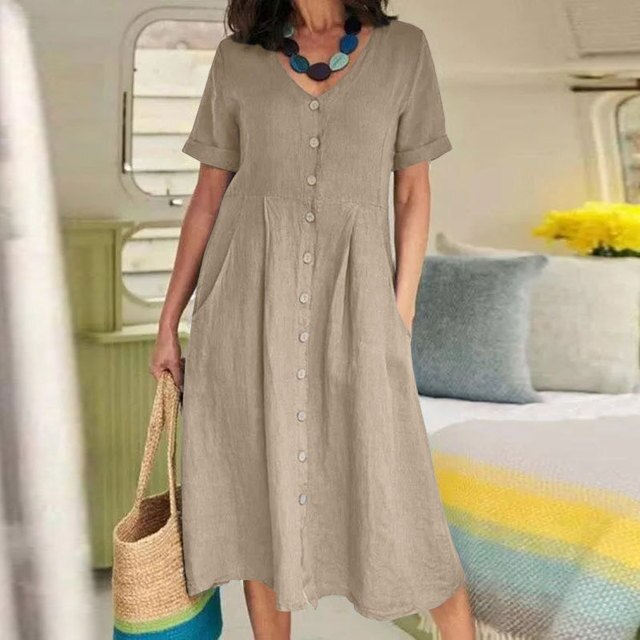 Samantha™ - Ridekjole med V-hals for kvinner - ByCheri