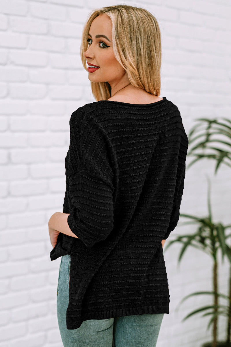 Abby™ Relaxed Fit Pullover mit Seitenschlitz - ByCheri