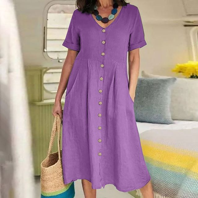 Samantha™ - Ridekjole med V-hals for kvinner - ByCheri