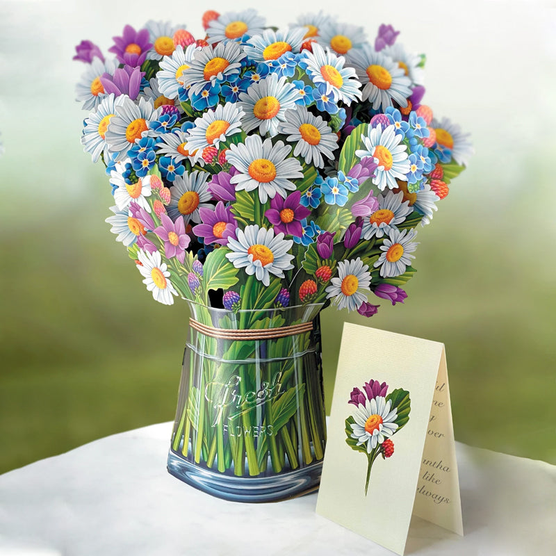 Paper Petals Bouquet™ - Lebensechte Blumen Popup-Karte - ByCheri